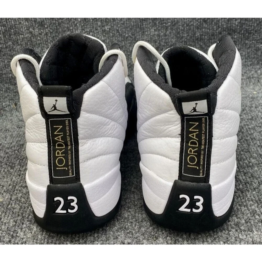 Air Jordan 12 Retro Royalty Taxi White Black Gold CT8013-170 Men Size 9 Mid Top